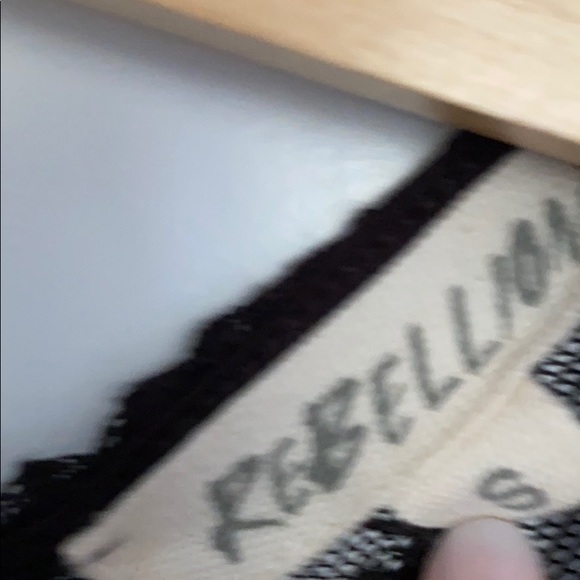 Rebellion Black sheer short sleeved top - Picture 2 of 4